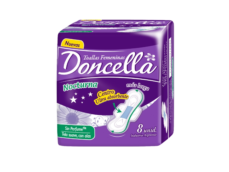 Toallita doncella nocturna x8un