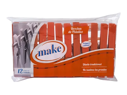 Broche plastico Make x12un