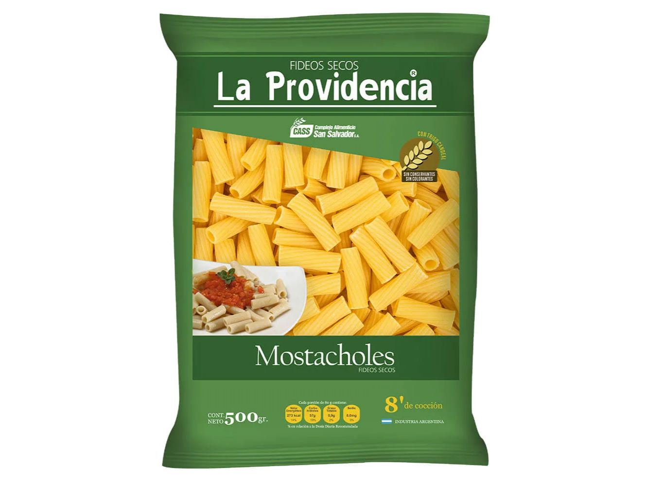 Fideo mostachol La Providencia x500g
