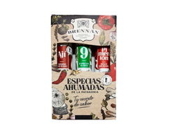 2232. Set de 3 Especias - Merken, 9 especias suave y Pimenton