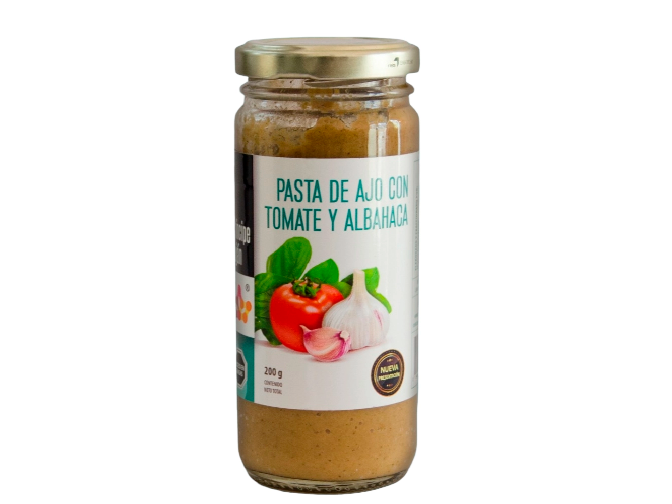 238. Pasta de Ajo mediterranea con tomate y albahaca x 200 gr