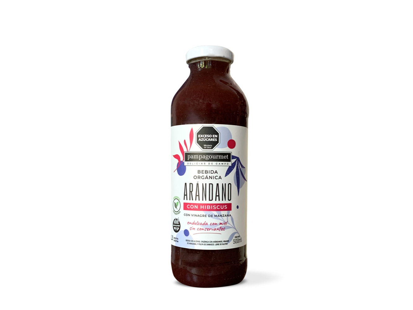 2506. JUGO ORGANICO ARANDANO CON HIBISCUS X 500 ML (Copia)