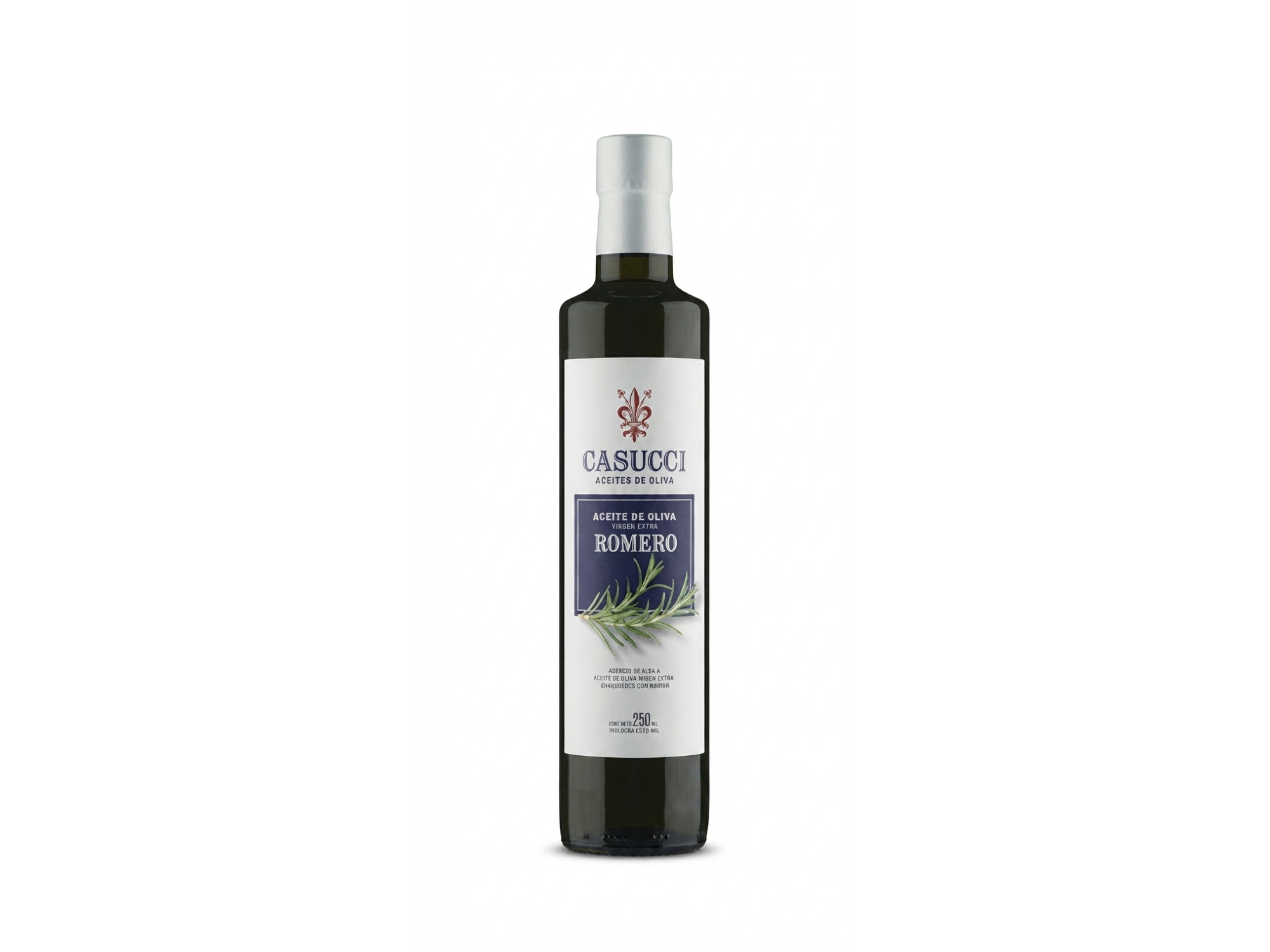 109. ACEITE DE OLIVA SABORIZADO AL ROMERO X 250 CC