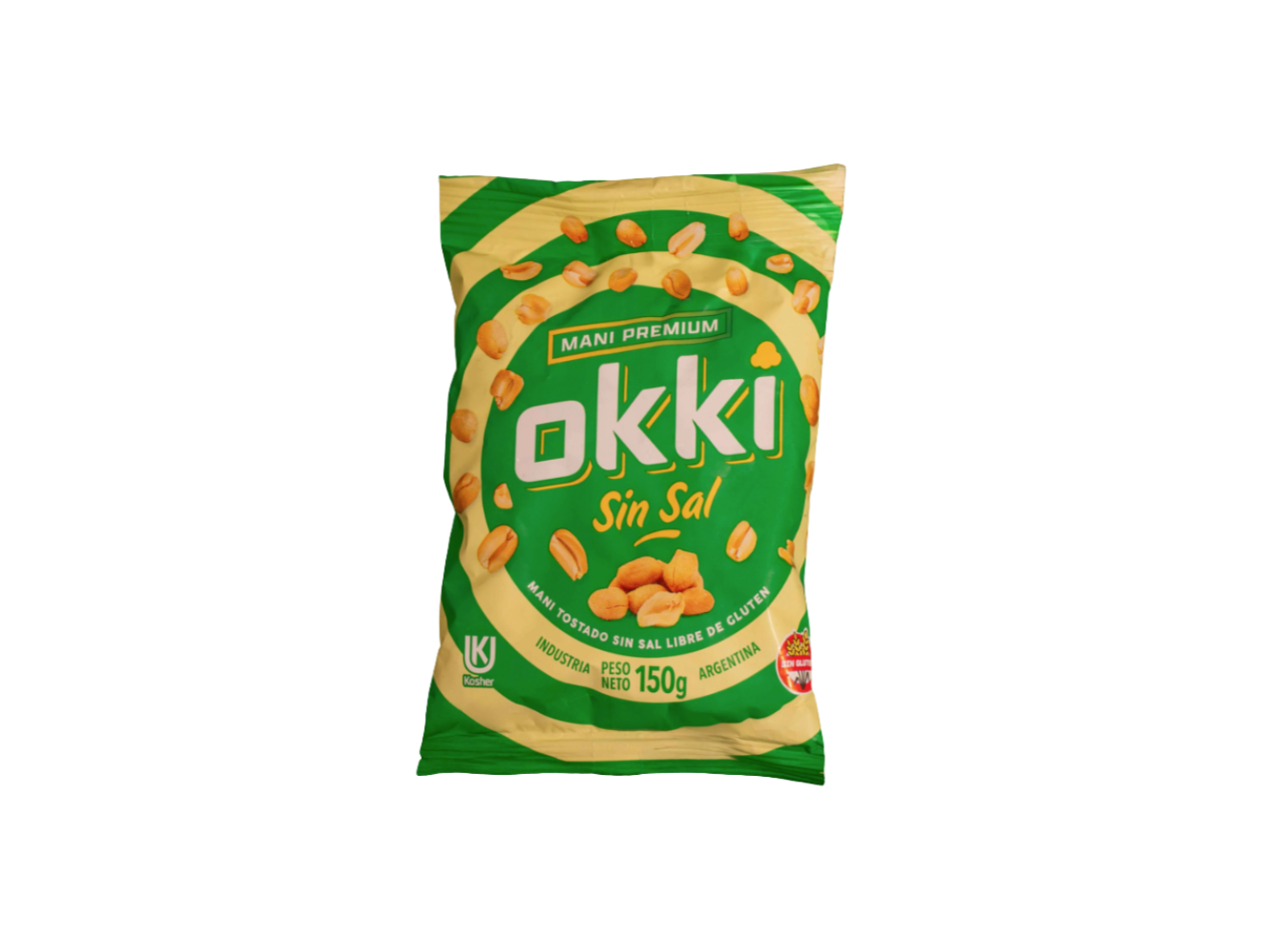 402.MANI TOSTADO Y SALADO X 150 GR OKKI X 20 UNID