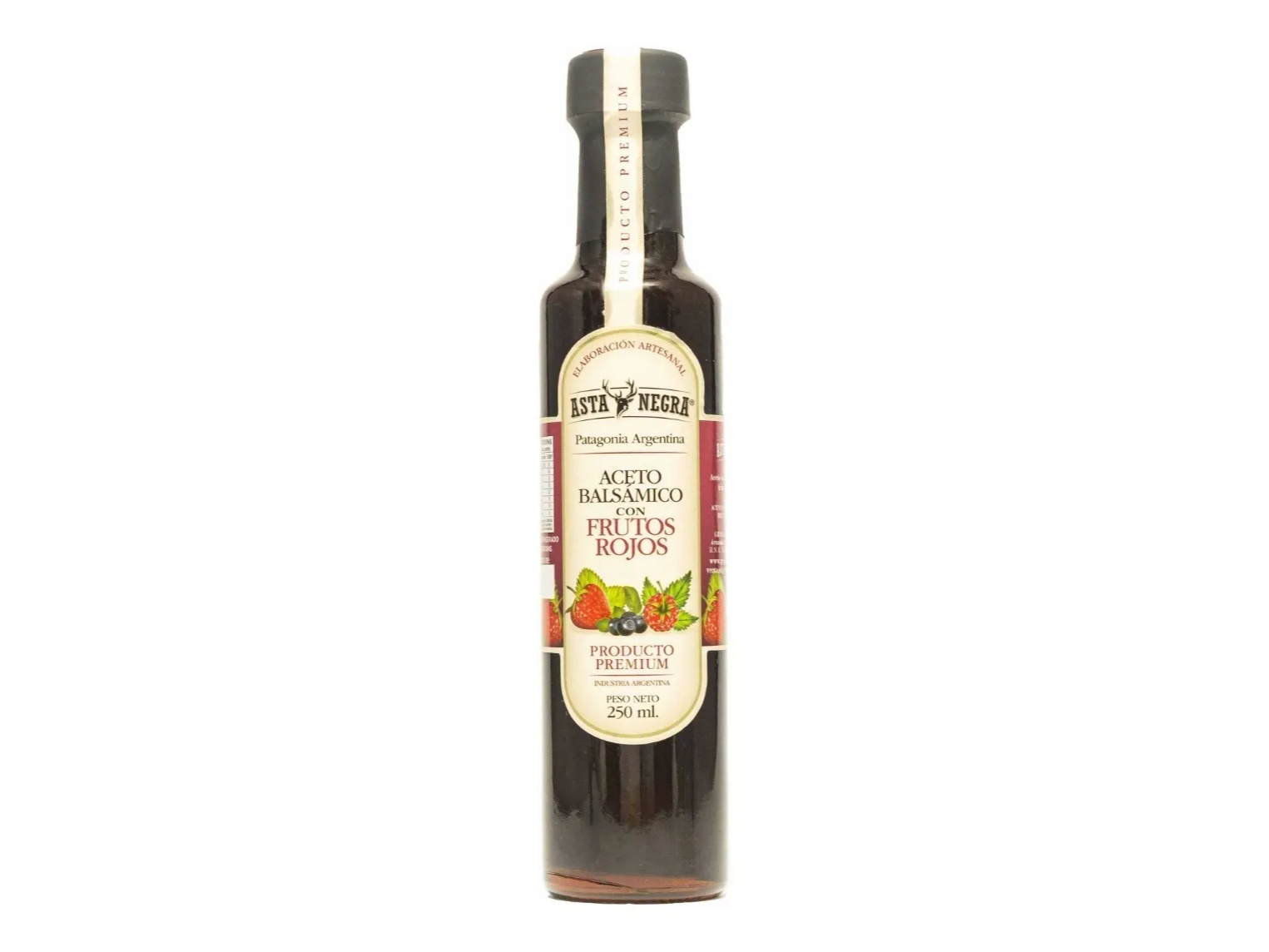 13050.Aceto balsamico con Frutos Rojos x 250 Ml ASTA NEGRA