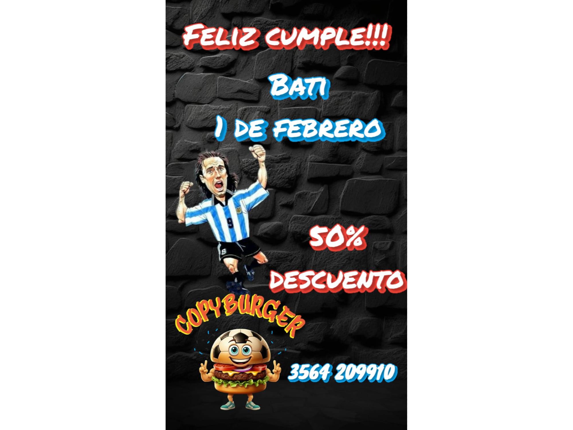 (SOLO EL 1 DE FEBRERO), FELIZ CUMPLE BATI