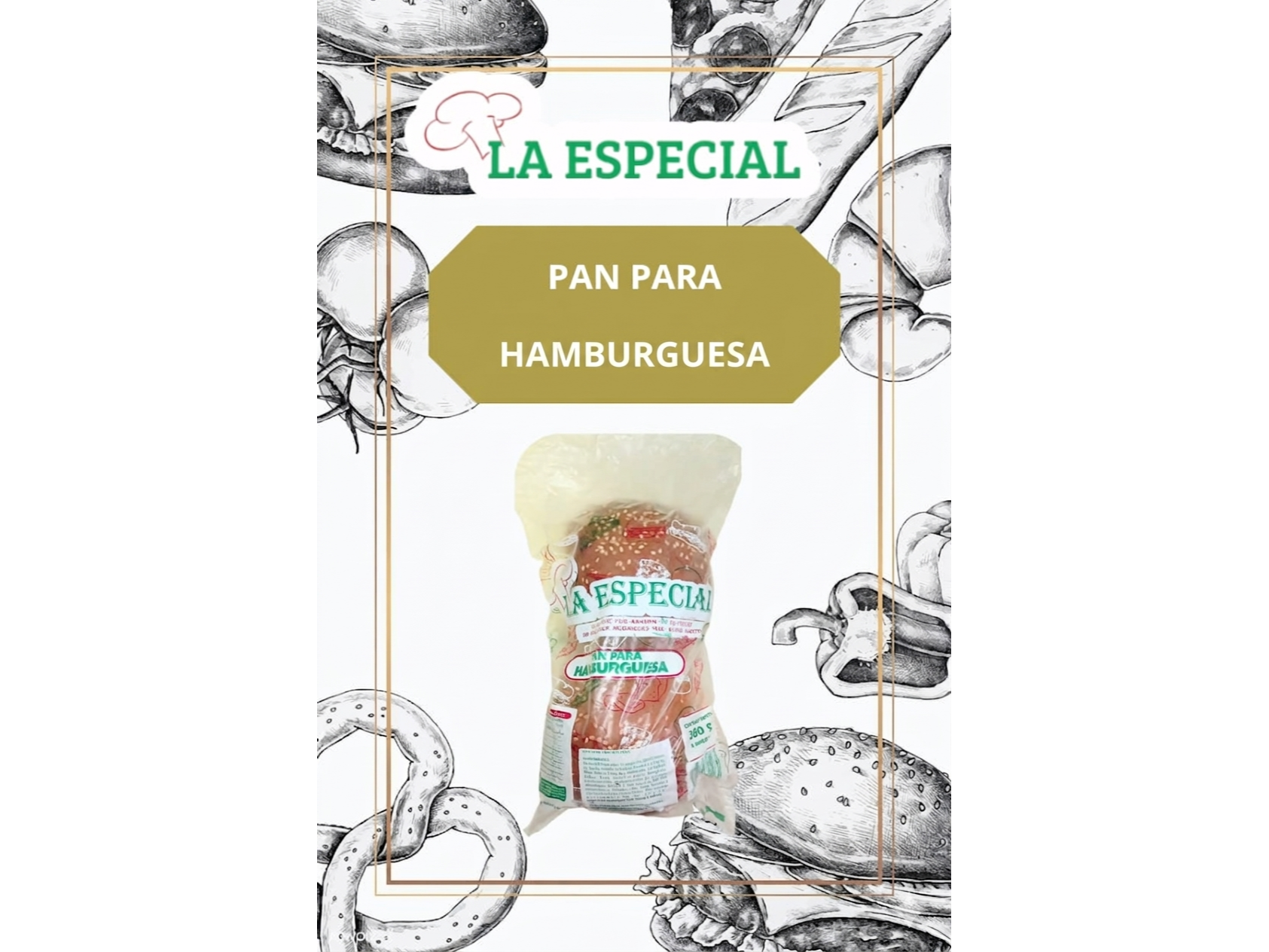 Pan Para Hamburguesa x 4 und