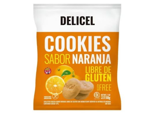 Galletitas "Delicel" (Naranja) - Apto celíacos