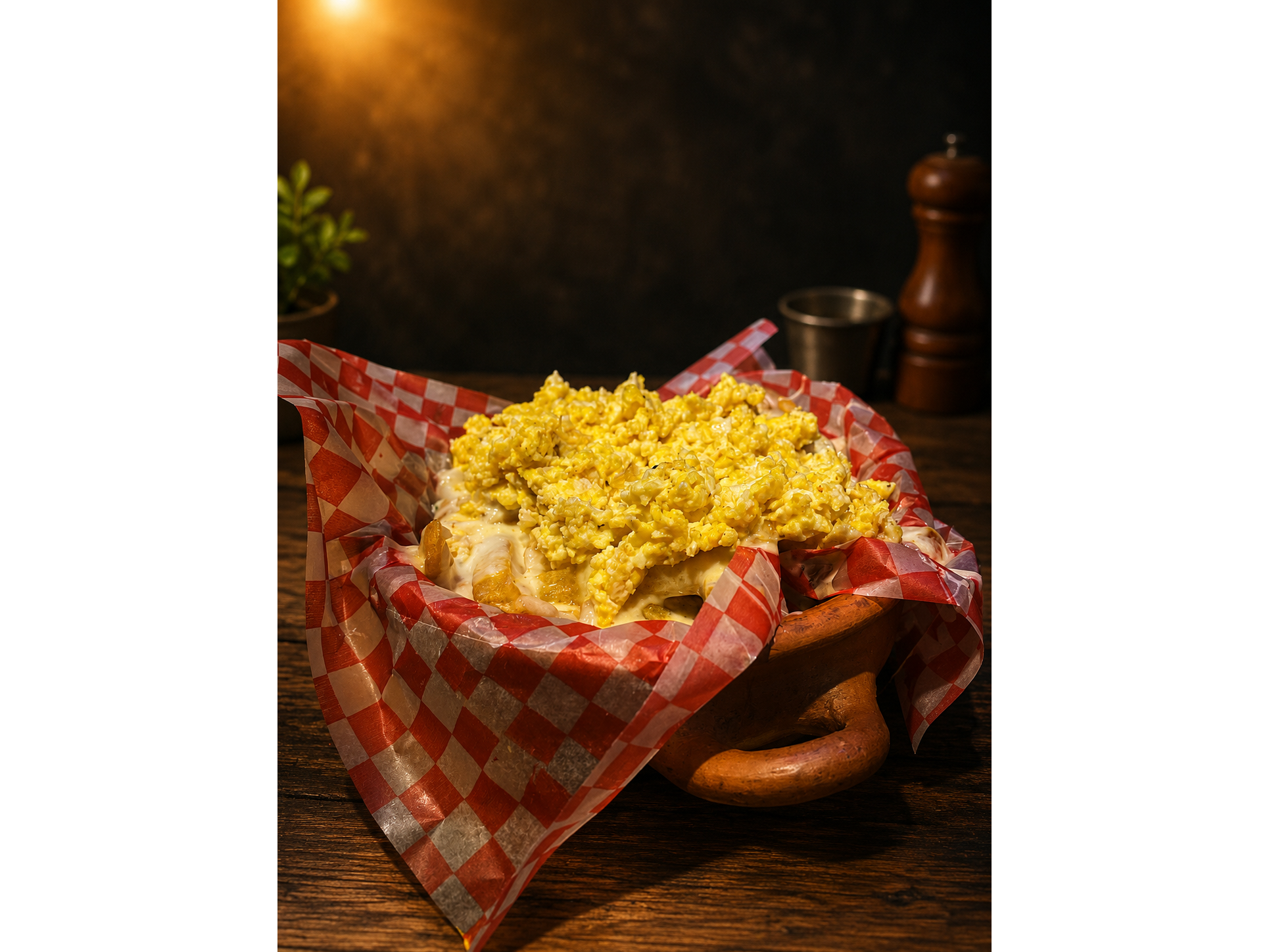Porción queso y huevo