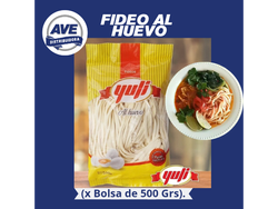 FIDEOS AL HUEVO ( x Bolsa de 500 Grs).