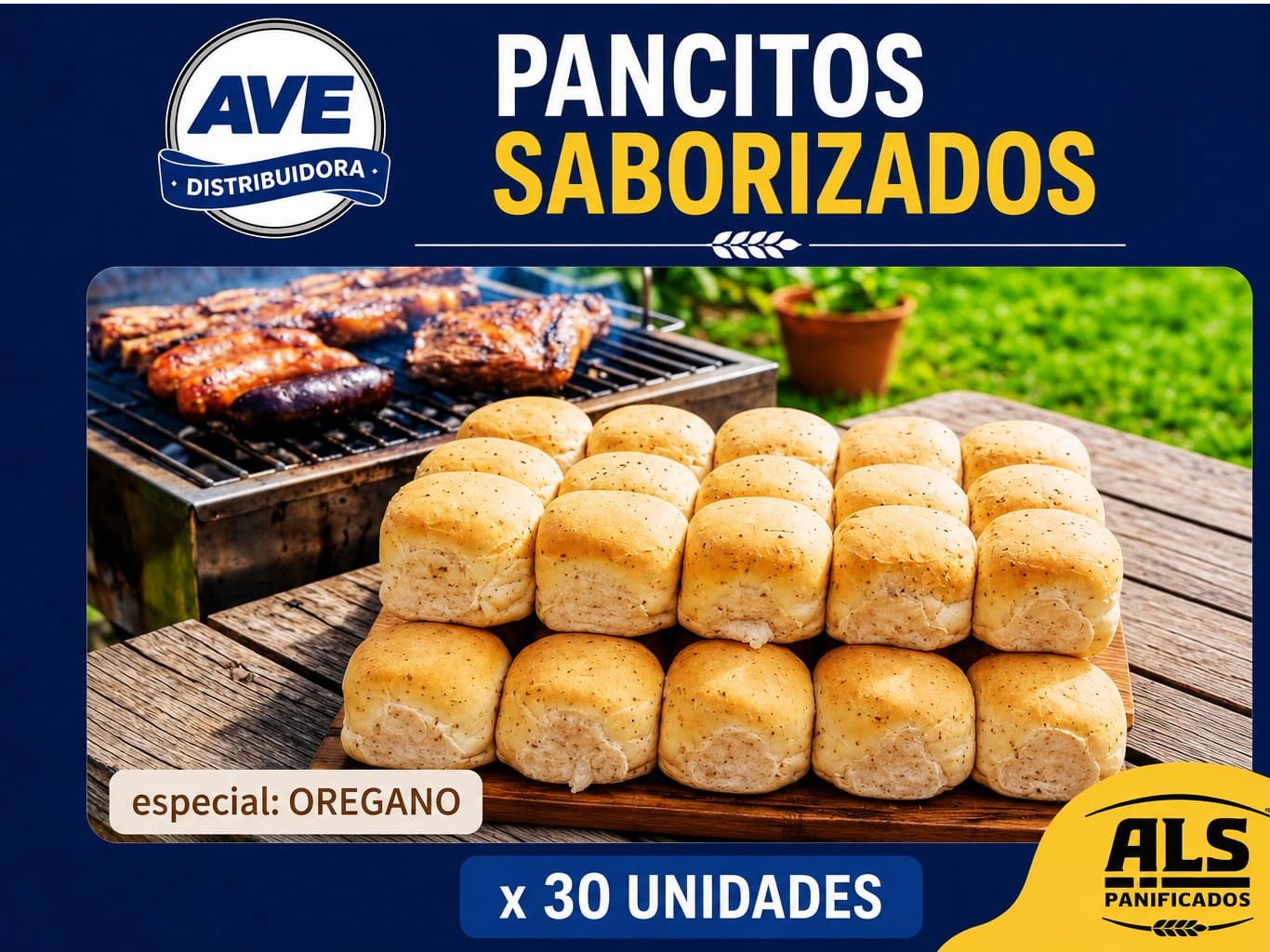 PANCITOS SABORIZADOS ARTESANALES X 30 UNIDADES