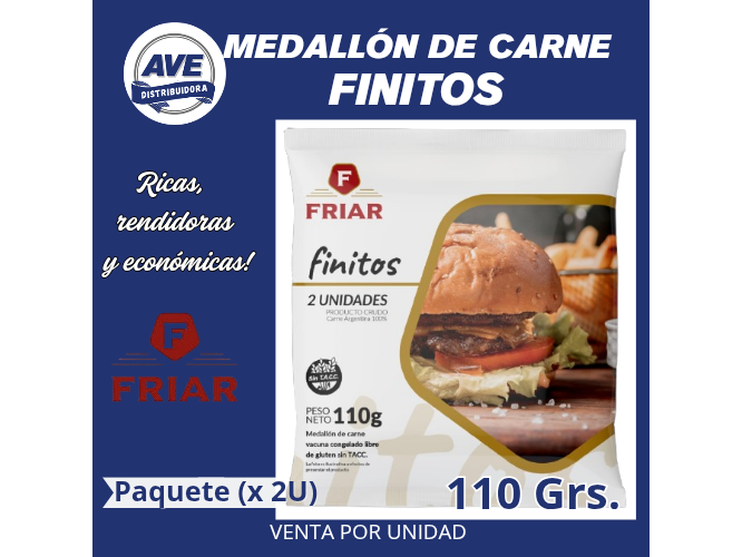 MEDALLON FINITOS -X72 U  (COMPRA MINIMA 18 PAQUETES X 2 U DE 55 Grs.)