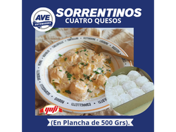 SORRENTINOS CUATRO QUESOS ( x Plancha de 500 Grs).