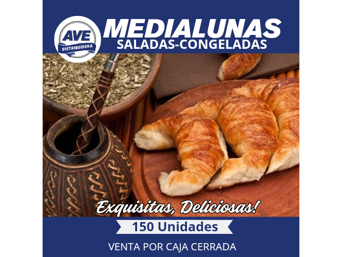 MEDIALUNAS SALADAS - CONGELADAS (x 150 Unidades)