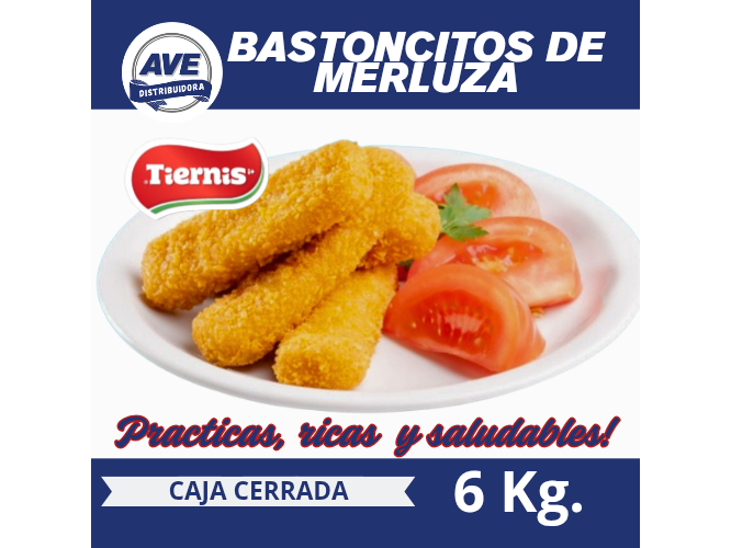 BASTONCITOS DE MERLUZA ( x 6 Kg.)