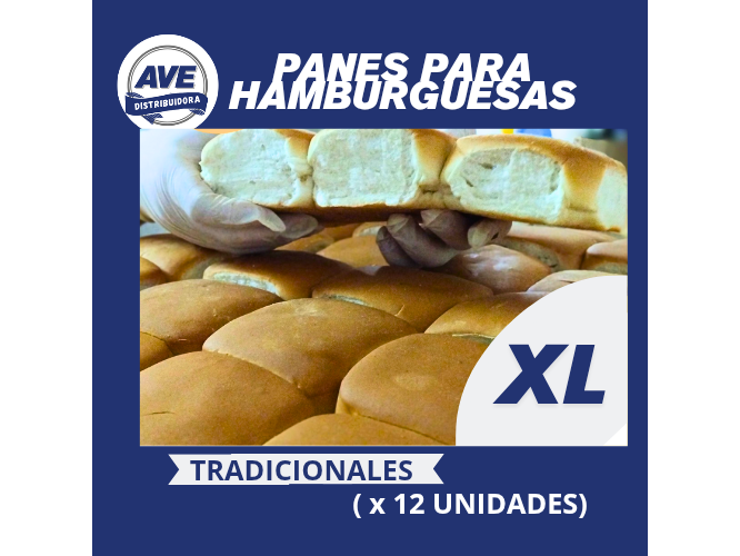 PAN DE HAMBURGUESA XL ( 12 Unidades)