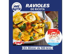 RAVIOLES DE RICOTA ( x Blister de 500 Grs).