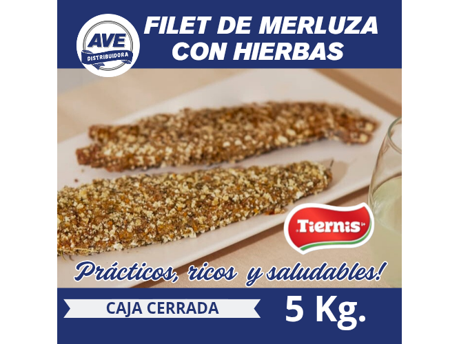 FILET DE MERLUZA CON HIERBAS (x 5 Kg).
