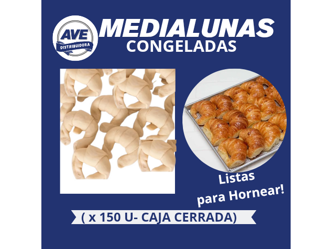 MEDIALUNAS CONGELADAS - CAJA CERRADA( x 150 unidades)