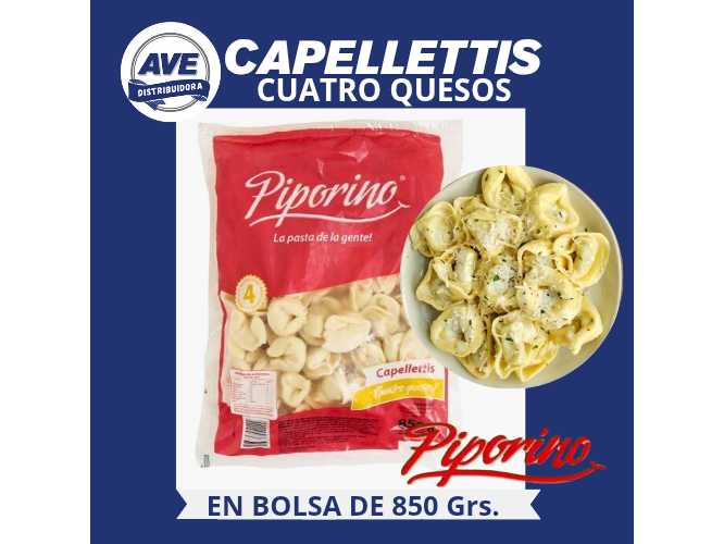 CAPELLETIS CUATRO QUESOS - PIPORINO (x Bolsa de 850 Grs).