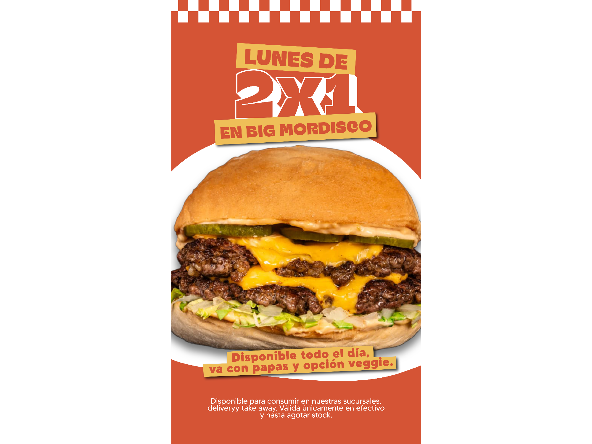 2X1 EN BURGUER SELECCIONADA BIG MORDISCO