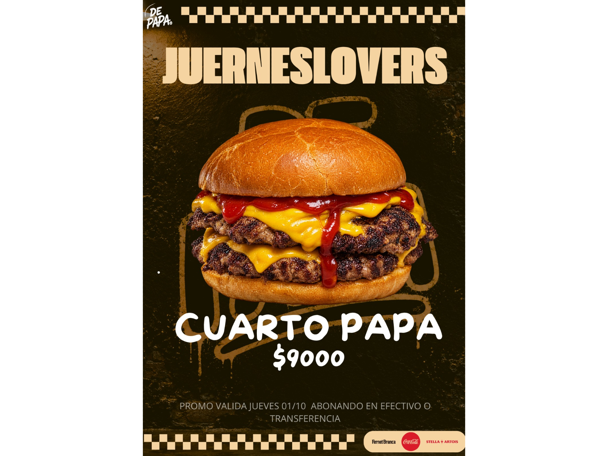 PROMO BURGUER CUARTO PAPA de DE PAPA