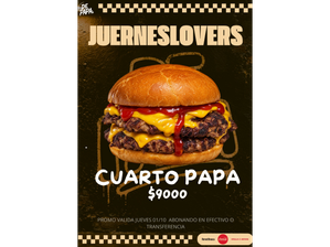 PROMO BURGUER CUARTO PAPA de DE PAPA