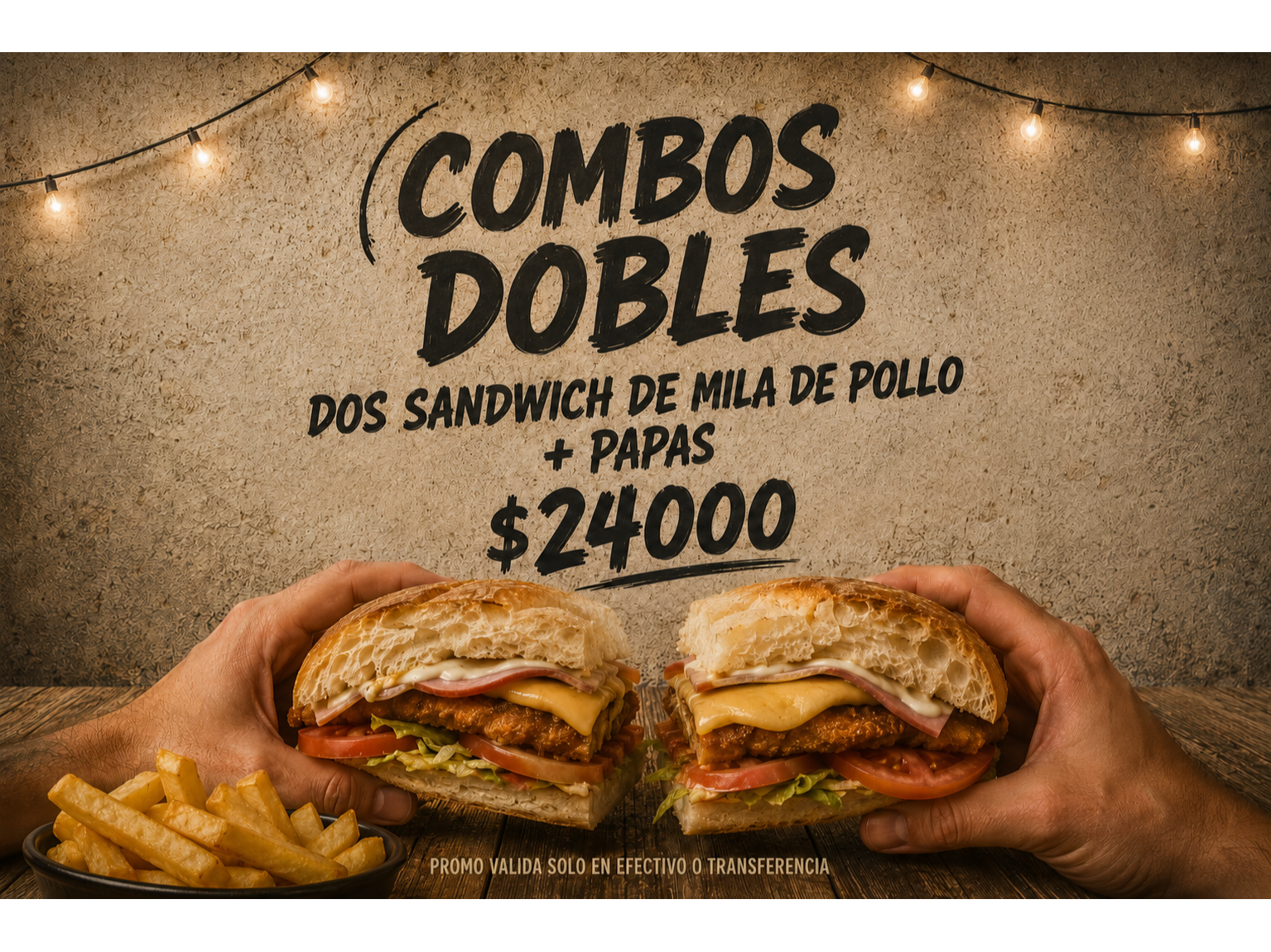 DOS SANDWICH DE MILA DE POLLO