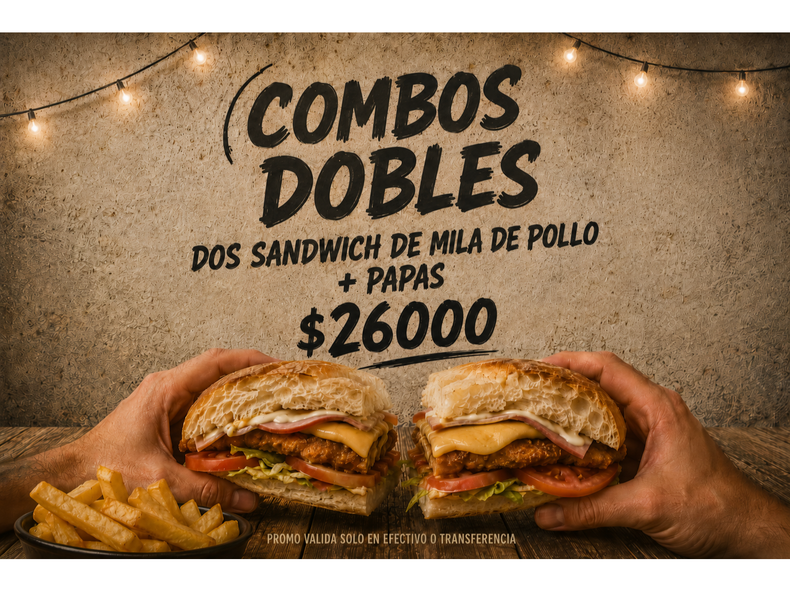 DOS SANDWICH DE MILA DE POLLO