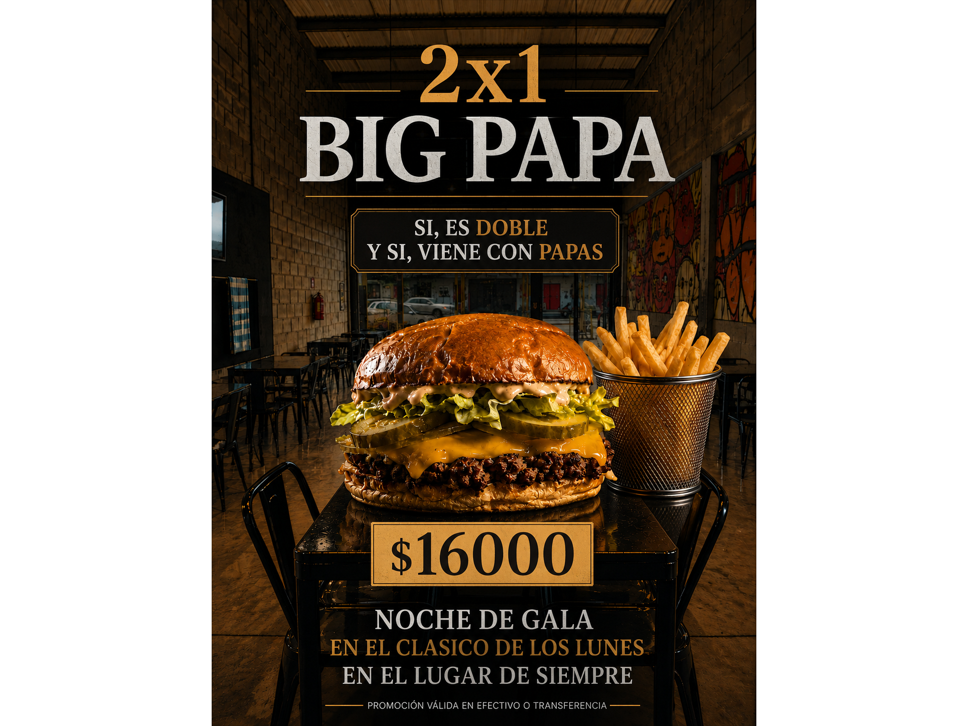 2X1 EN BURGUER  BIG PAPA