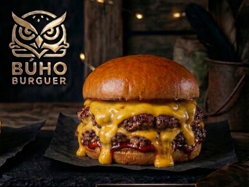 X2 Buho Burguer Cheese Doble + Porcion de Papas