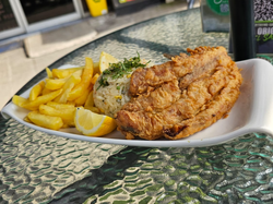 Pescado frito con agregado