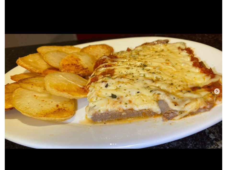 Menu Principal. Matambre a la pizza con papas a la española