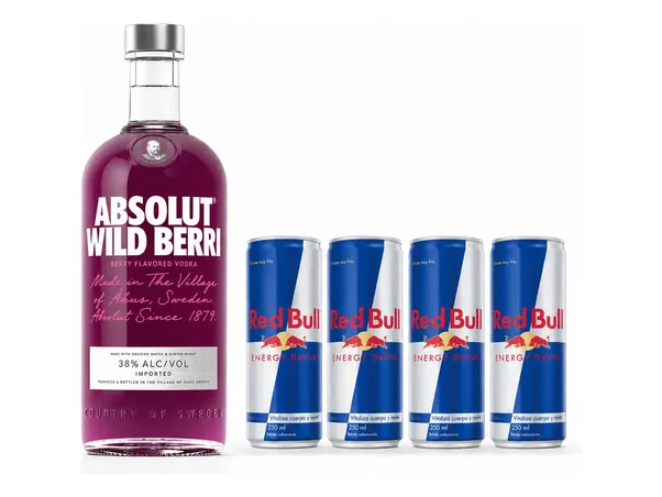 ABSOLUT SABORIZADO + 4 RED BULL