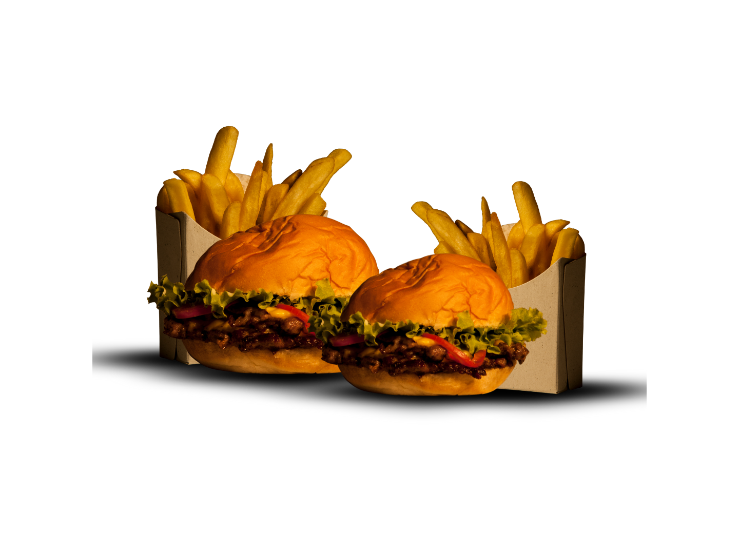 2 American Dobles + Papas