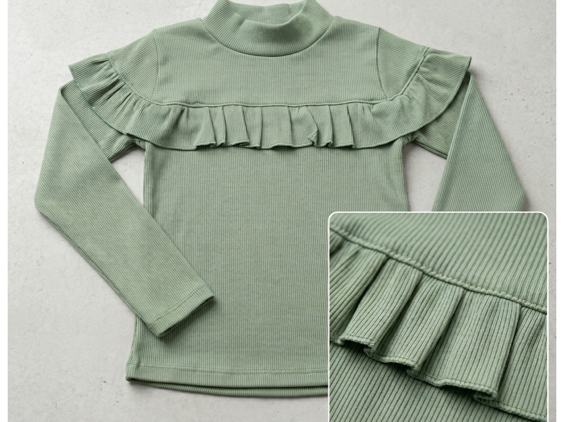 REMERA MANGA LARGA VOLADO AL MEDIO