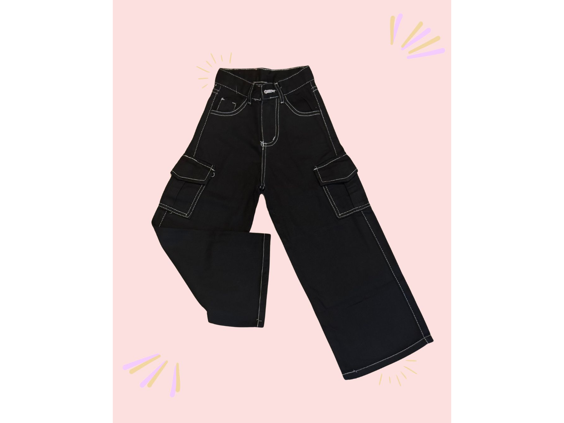 Jean negro cargo