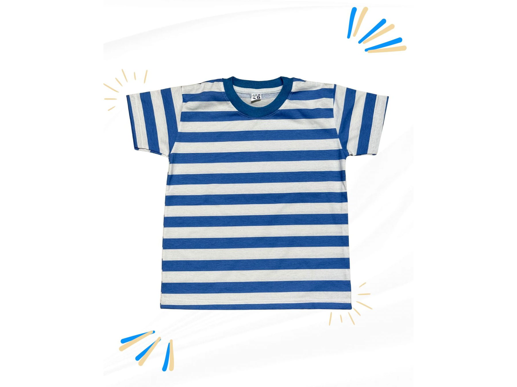 Remera algodón rayada