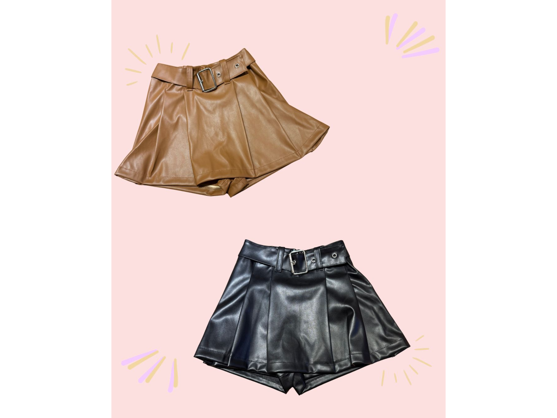 Short pollera engomada