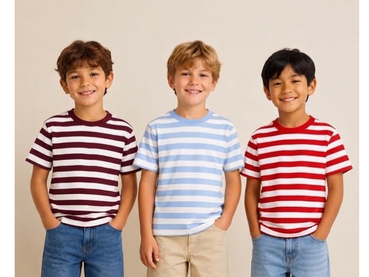 REMERA ALGODON RAYADA de CantinhoKids