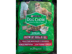 DOG CHOW ADULTOS MEDIANOS Y GRANDES X21KG sin colorantes