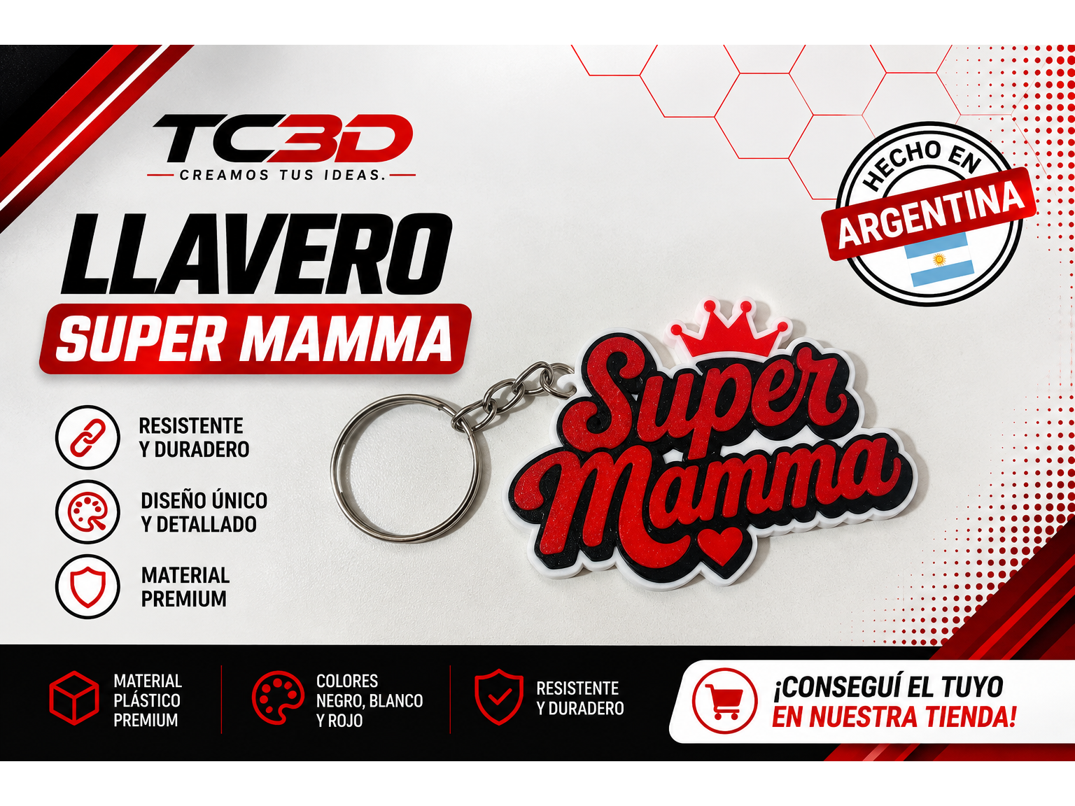 Llavero Súper Mamá