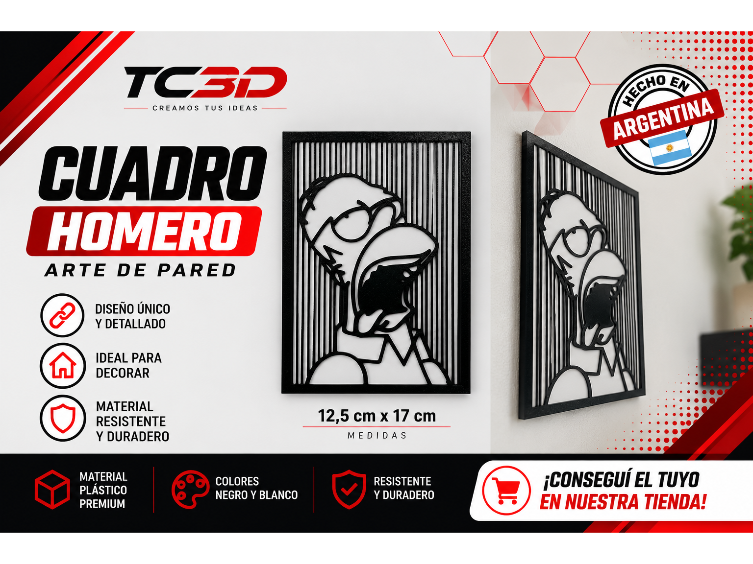 Cuadro 2D Homero de TC3D