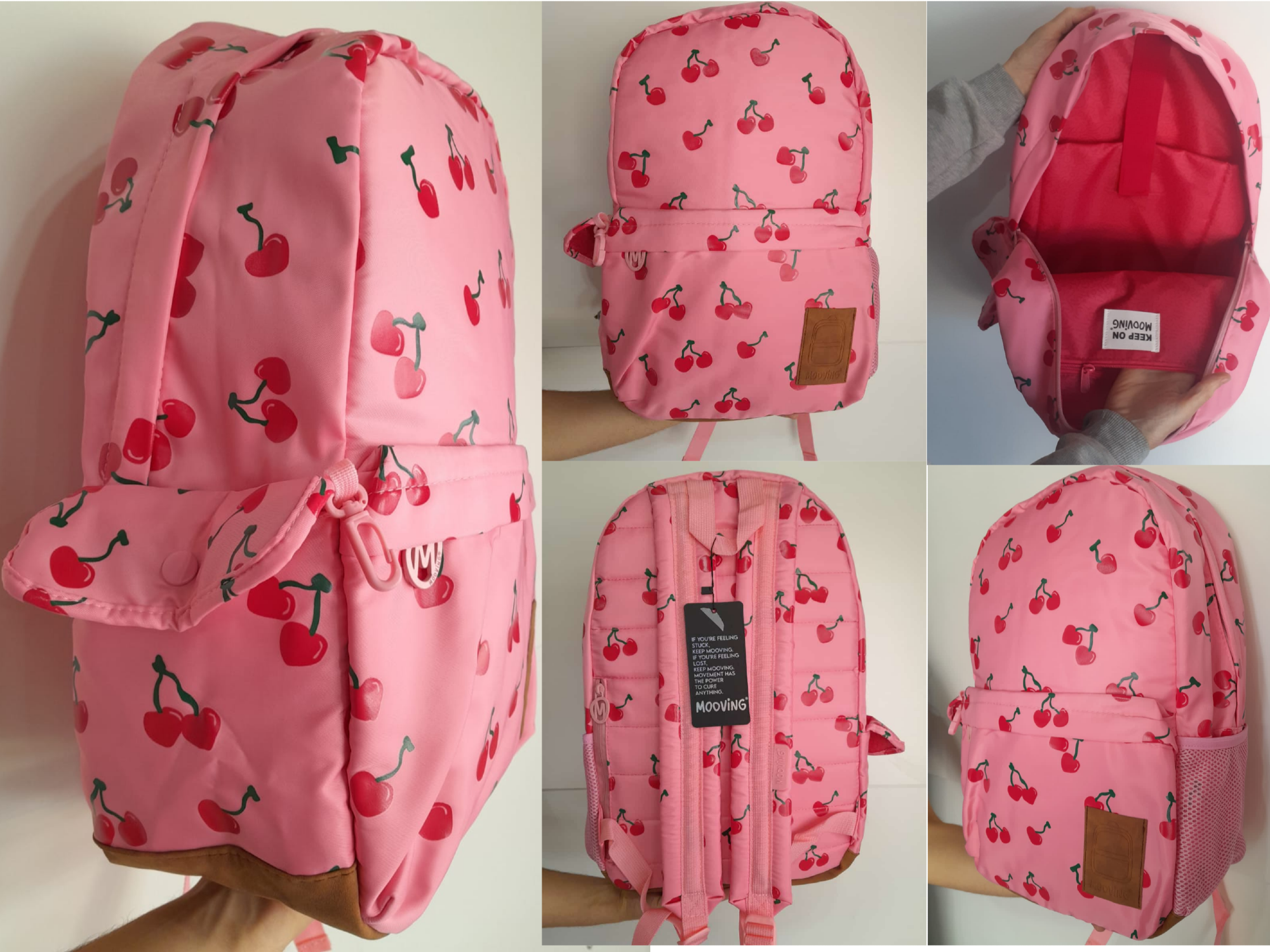 MOCHILA MOOVING CHERRY ESPALDA 18"