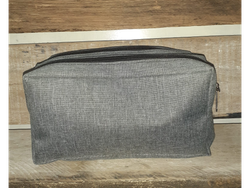 CARTUCHERA DOBLE CIERRE GRIS