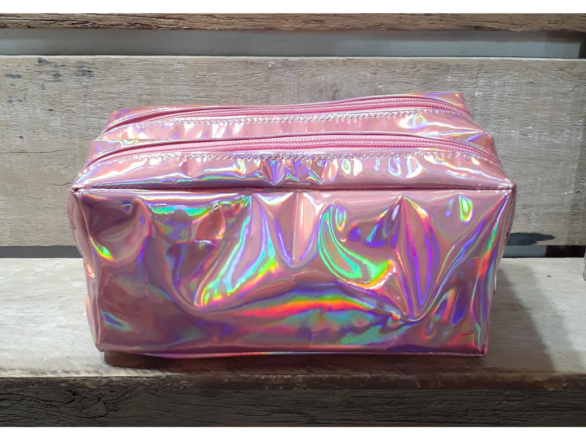 CARTUCHERA DOBLE CIERRE ROSA