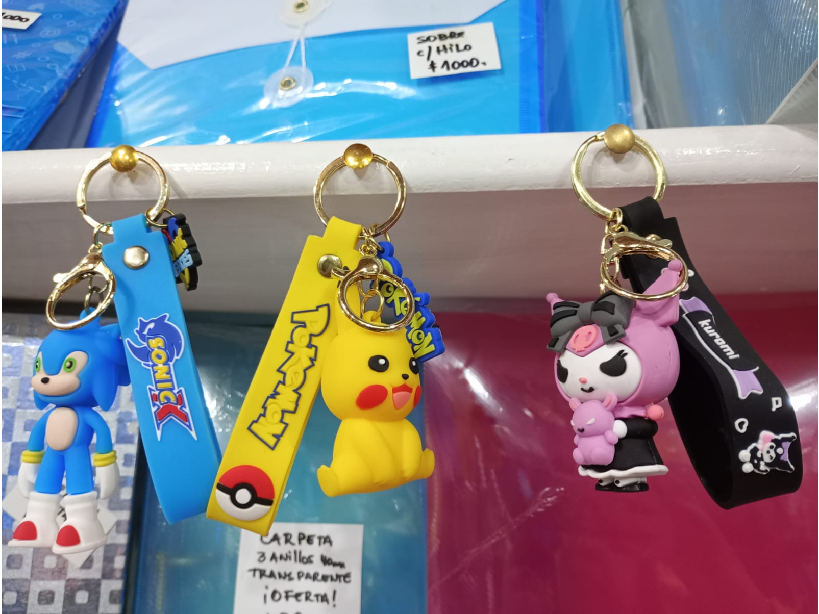 LLAVERO KUROMI/SONIC/PIKACHU