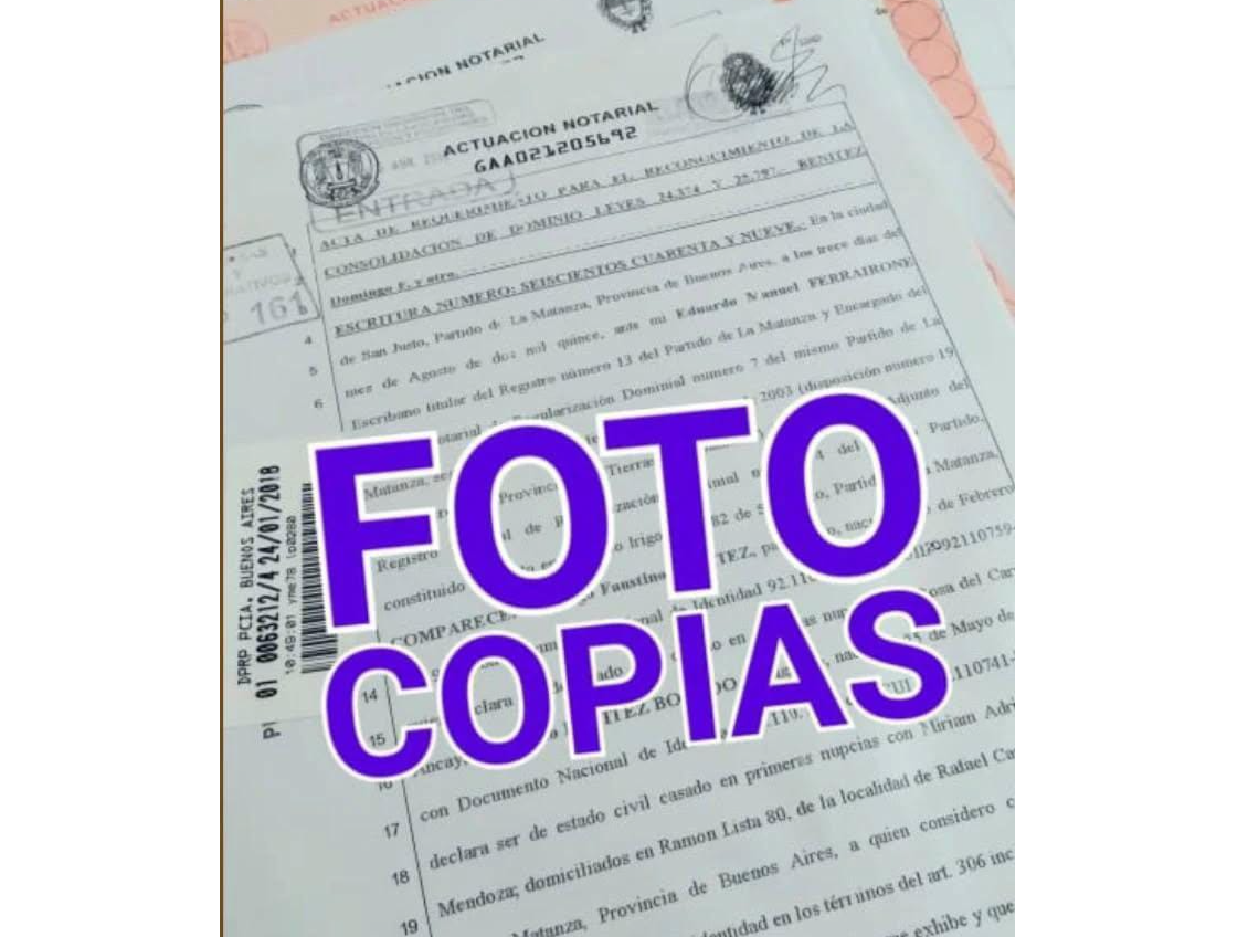 FOTOCOPIAS  BLANCO Y NEGRO