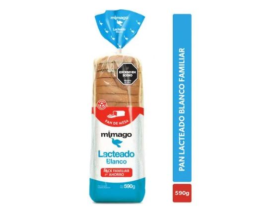 Pan Lacteado Familiar x 590 Gr. "Mimago"