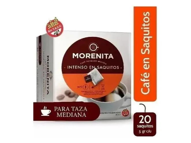 Café Intenso en Sobres x 20 Un. "Morenita"